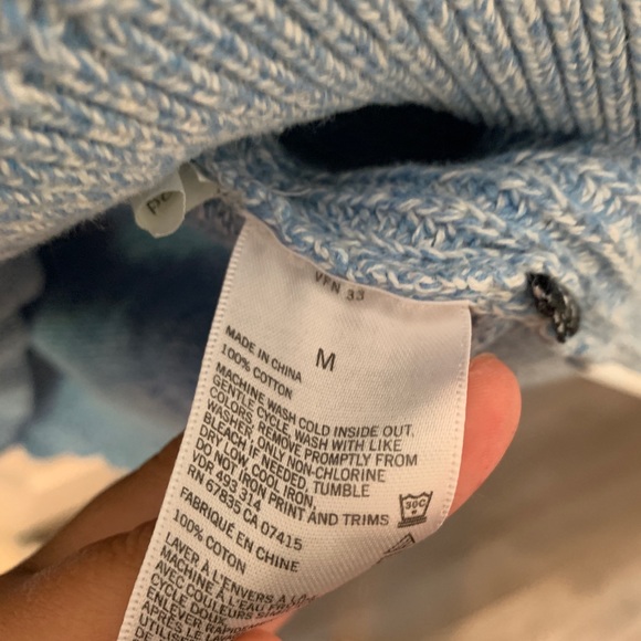 Nautica baby blue button up collared sweater - Picture 7 of 12